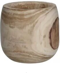 World Menagerie Clove Wood Plant Pot World Menagerie Size: 24 cm H x 24 cm W x 24 cm D  - Size: 90cm H x 12.5cm W x 12.5cm D