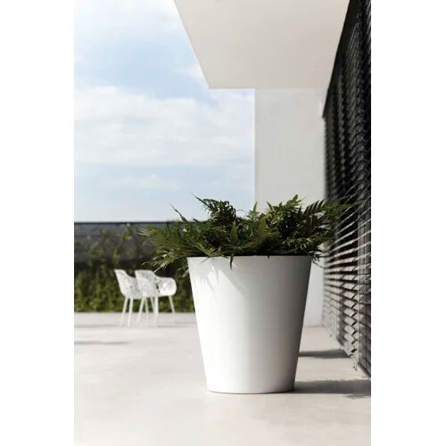 ELHO Plastic Plant Pot ELHO Colour: White, Size: 102.5cm H x 50cm W x 50cm D  - Size: