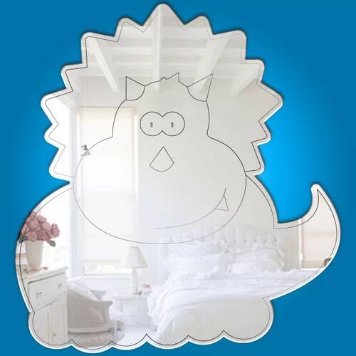 Zoomie Kids Dinosaur Baby Triceratops Mirror Zoomie Kids Size: 57.5 cm H x 60 cm W x 0.3 cm D  - Size: 0.25cm H x 90cm W x 120cm D