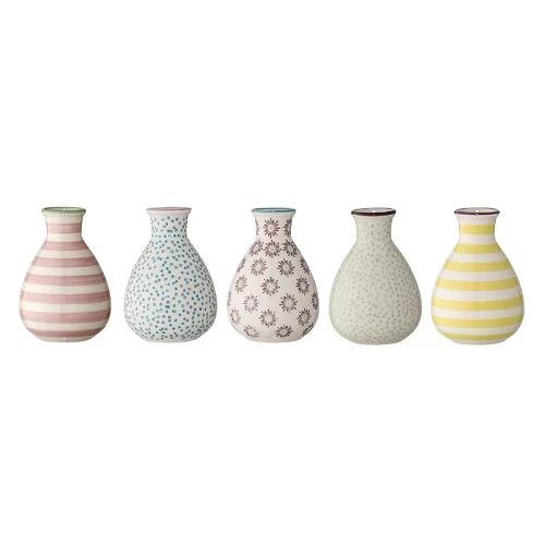 Bloomingville Patrizia Stoneware 5 Piece Table Vase Set (Set of 2) Bloomingville  - Size: 4cm H X 12cm W X 36cm D