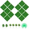 VEVOR Artificial Boxwood Panels, 14 PCS 20"x20" Boxwood Hedge Wall Panels, PE Artificial Grass Backdrop Wall 1.6", Privacy Hedge Screen for Decoration of Outdoor, Indoor, Garden, Fence, and Backyard