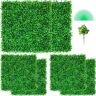 VEVOR Artificial Boxwood Panel UV 6pcs Boxwood Hedge Wall Panels, Artificial Grass Backdrop Wall 20" X 20" 4 cm Green Grass Wall, Fake Hedge for Decor Privacy Fence Indoor, Outdoor Garden Backyard