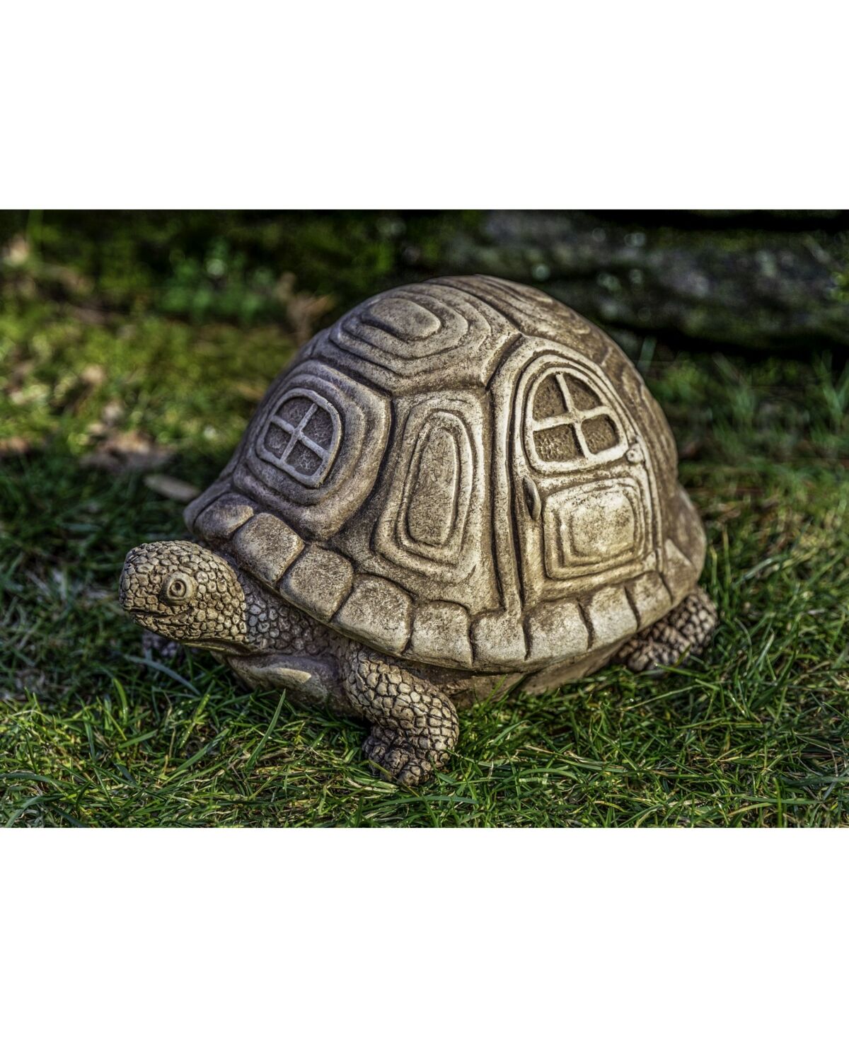 Campania International Traveling Turtle Garden Statue - Gray