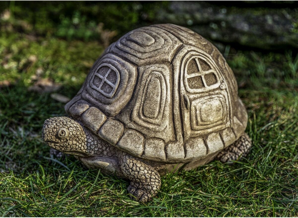 Campania International Traveling Turtle Garden Statue - Green