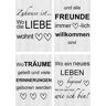 Artland Poster »Wo die Liebe wohnt 1-4«, Sprüche & Texte, (4 St.), Poster, Wandbild, Bild, Wandposter grau B/H: 29,7 cm x 42 cm B/H: 29,7 cm x 42 cm unisex