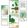 Artland Poster »Palmen, Strand & Meer«, Bäume, (6 St.), Poster, Wandbild, Bild, Wandposter grün B/H: 42 cm x 29,7 cm B/H: 42 cm x 29,7 cm unisex