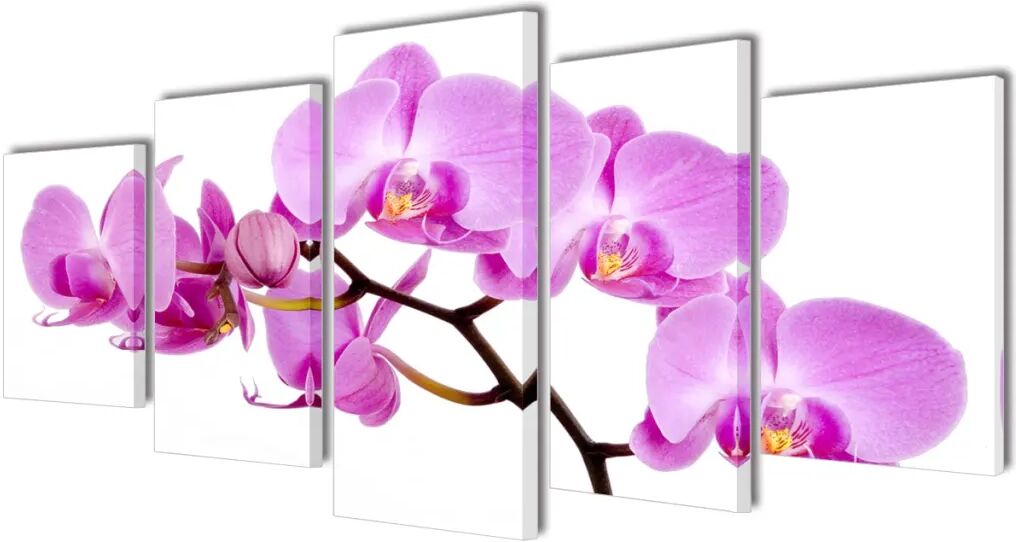 vidaXL Set de toiles murales imprimées Orchidée 100 x 50 cm