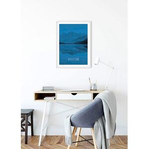 Komar Poster »Word Lake Reflection Blue«, Natur, (1 St.), Kinderzimmer,... bunt