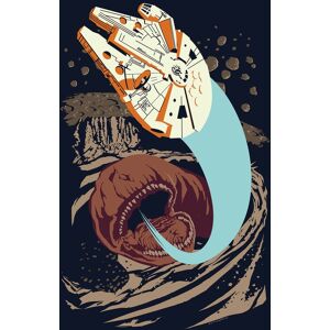 Komar Poster »Star Wars Classic Vector Asteroid Worm«, Star Wars, (1 St.),... bunt