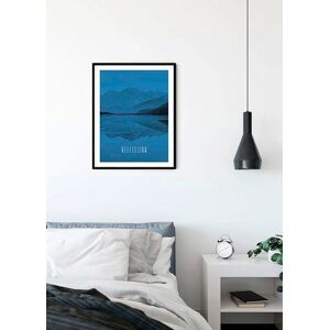 Komar Poster »Word Lake Reflection Blue«, Natur, (1 St.), Kinderzimmer,... bunt