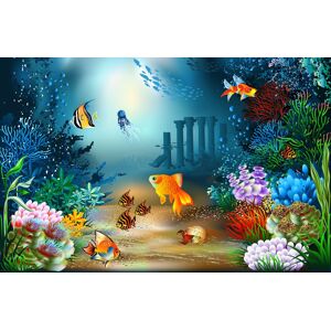 Papermoon Fototapete »FISCHE-OZEAN SEE MEER FISCH KORALLEN RIFF WANDBILD XXL« bunt  B/L: 4,50 m x 2,80 m