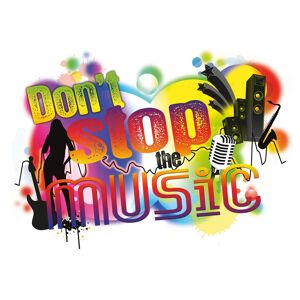 Komar Wandtattoo »Don´t stop the music«, (1 St.), 100x70 cm (Breite x Höhe),... bunt