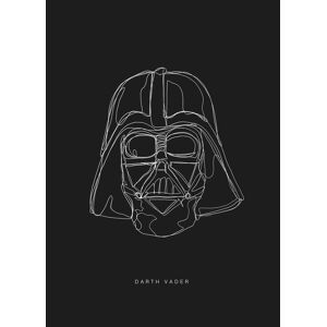 Komar Poster »Star Wars Lines Dark Side Vader«, Star Wars, (1 St.),... schwarz-weiss