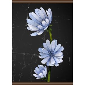 queence Leinwandbild »Blaue Blüte«, 50x70 cm bunt