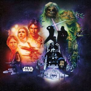 Komar Vliestapete »Star Wars Classic Poster Collage«, 250x250 cm (Breite x Höhe) schwarz/weiss  B/L: 250 m x 250 m