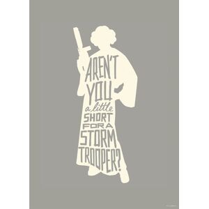 Komar Wandbild »Star Wars Silhouette Quotes Leia«, (1 St.), Kinderzimmer,... bunt