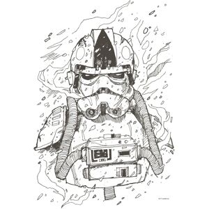 Komar Wandbild »Star Wars Pilot Drawing«, (1 St.), Kinderzimmer,... bunt