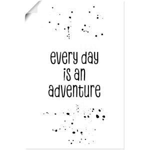 Artland Wandbild »Jeder Tag ist ein Abenteuer«, Sprüche & Texte, (1 St.), als... schwarz Größe