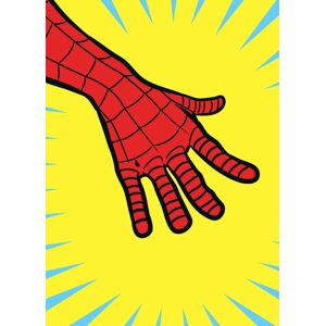 Komar Wandbild »Marvel PowerUp Spider-Man Hand«, (1 St.), Deutsches... bunt Größe