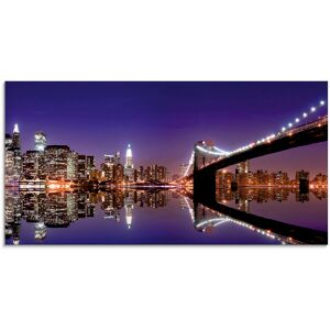 Artland Glasbild »New York Skyline«, Amerika, (1 St.), in verschiedenen Grössen lila Größe