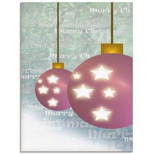Artland Glasbild »Weihnachtskugel«, Weihnachten, (1 St.), in verschiedenen... lila Größe
