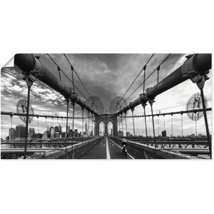 Artland Wandbild »Brooklyn Bridge New York III«, Brücken, (1 St.), als... schwarz Größe