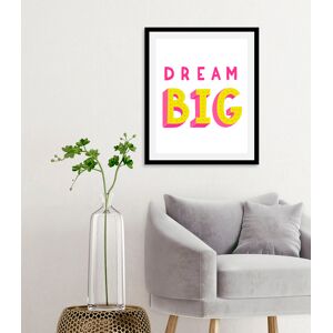 queence Bild »Dream Big«, Schriftzüge, (1 St.), gerahmt pink Größe