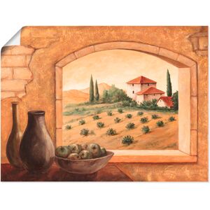 Artland Wandbild »Toskana«, Fensterblick, (1 St.), als Alubild, Outdoorbild,... naturfarben Größe