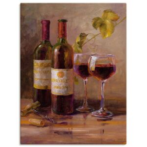 Artland Wandbild »Offener Wein I«, Getränke, (1 St.), als Leinwandbild,... braun Größe