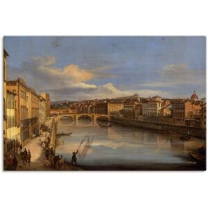 Artland Wandbild »Ein Blick auf den Arno«, Florenz, (1 St.), als... braun Größe