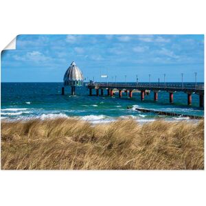 Artland Poster »Seebrücke an der Ostseeküste in Zingst«, Küstenbilder, (1... blau Größe