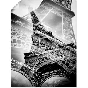 Artland Wandbild »Der doppelte Eiffelturm«, Gebäude, (1 St.), als Alubild,... schwarz Größe