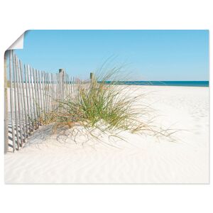 Artland Wandbild »Schöne Sanddüne mit Gräsern und Zaun«, Strand, (1 St.), als... naturfarben Größe
