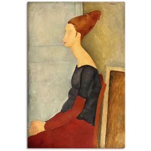 Artland Leinwandbild »Jeanne Hébuterne mit Henna. 1918«, Bilder von Frauen,... rot Größe
