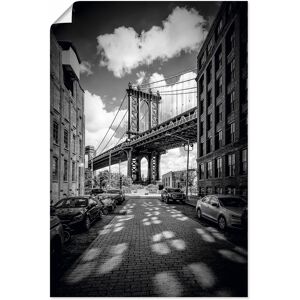 Artland Wandbild »Manhattan Bridge in Brooklyn, New York«, New York, (1 St.),... schwarz Größe