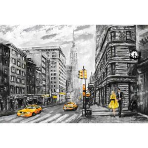 queence Leinwandbild »New York« gelb Größe