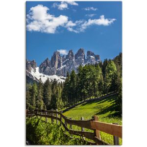 Artland Wandbild »Villnösstal mit Dolomiten, Südtirol«, Berge & Alpenbilder,... grün Größe