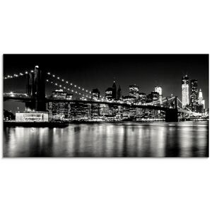 Artland Glasbild »Nächtliche Skyline Manhattan I«, Amerika, (1 St.), in... schwarz Größe