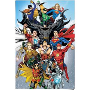 Reinders! Poster »DC Comics Helden Superman Wonderwoman Flash Batman«, (1 St.) blau Größe