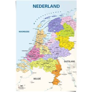 Reinders! Poster »Poster Schulkarte Niederlande Niederländisch -... mehrfarbig Größe