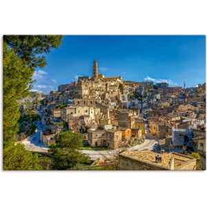 Artland Leinwandbild »Historische Altstadt von Matera Italien«, Italien, (1... blau Größe