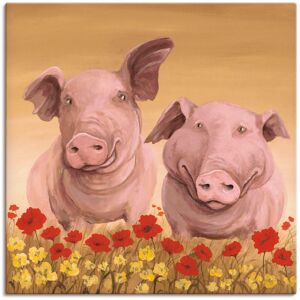 Artland Leinwandbild »Schweine«, Haustiere, (1 St.), auf Keilrahmen gespannt naturfarben Größe