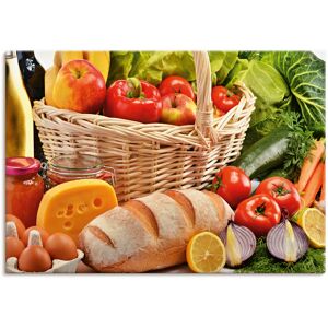 Artland Wandbild »Gesund Leben - Obst und Gemüsekorb«, Lebensmittel, (1 St.),... bunt Größe