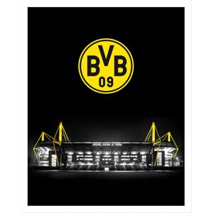 Wall-Art Poster »BVB Signal Iduna Park bei Nacht Emblem«, Schriftzug, Poster... schwarz Größe