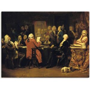 Artland Leinwandbild »Voltaire im Lesezimmer des Café Procope.«, Menschen, (1... braun Größe
