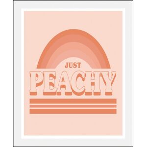 queence Bild »Just Peachy«, Schriftzüge, (1 St.), gerahmt orange Größe