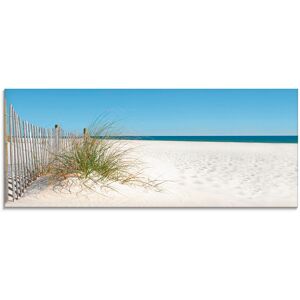 Artland Glasbild »Schöne Sanddüne mit Gräsern und Zaun«, Strand, (1 St.), in... naturfarben Größe