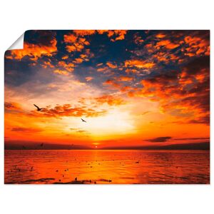Artland Wandbild »Sonnenuntergang am Strand«, Sonnenaufgang & -untergang, (1... orange Größe