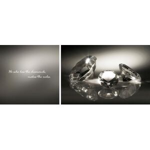 queence Leinwandbild »Diamonds«, (Set), 2er-Set schwarz Größe