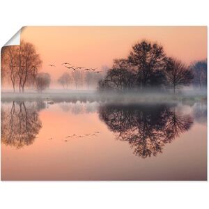 Artland Wandbild »Früh morgens am See....«, Gewässer, (1 St.), als... orange Größe